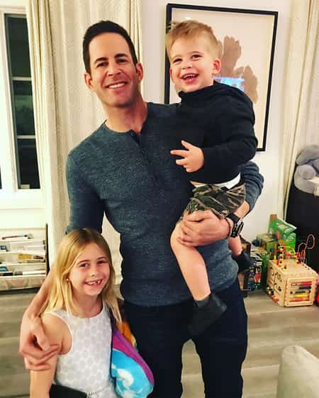 Tarek El Moussa with his son and daughter